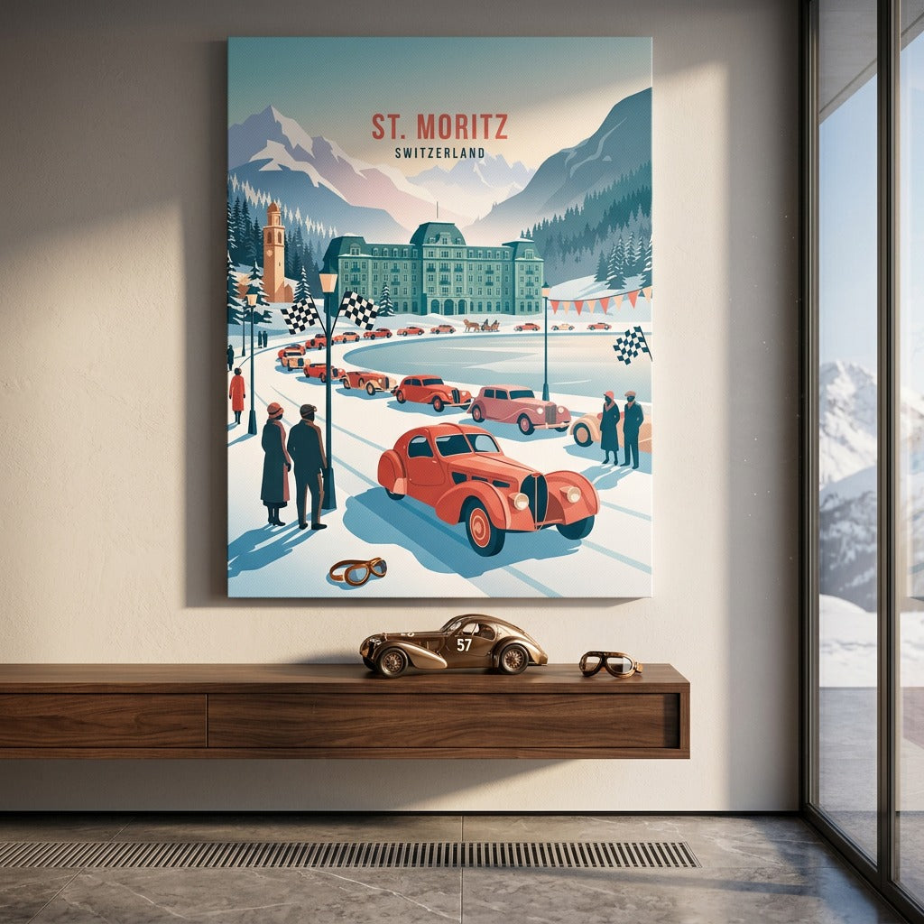 Saint Moritz Leinwandbild Raum
