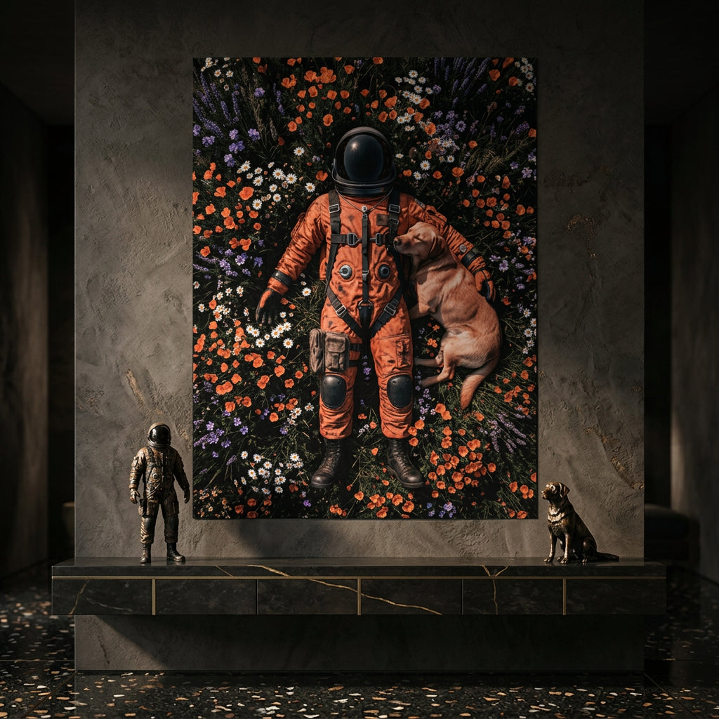 DOTCOMCANVAS® Astronaut's Loyal Companion Poster – Room