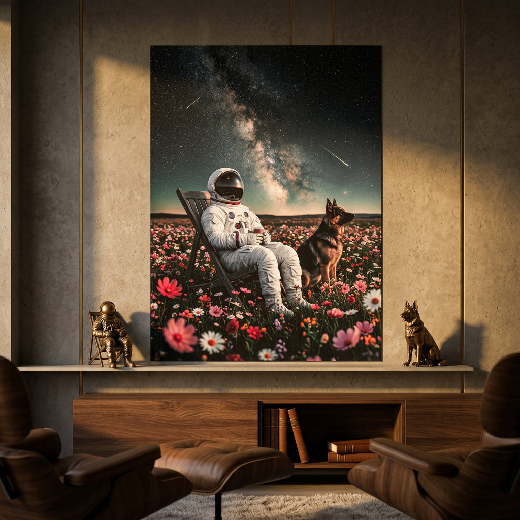 DOTCOMCANVAS® Astronaut's Silent Night Poster – Room