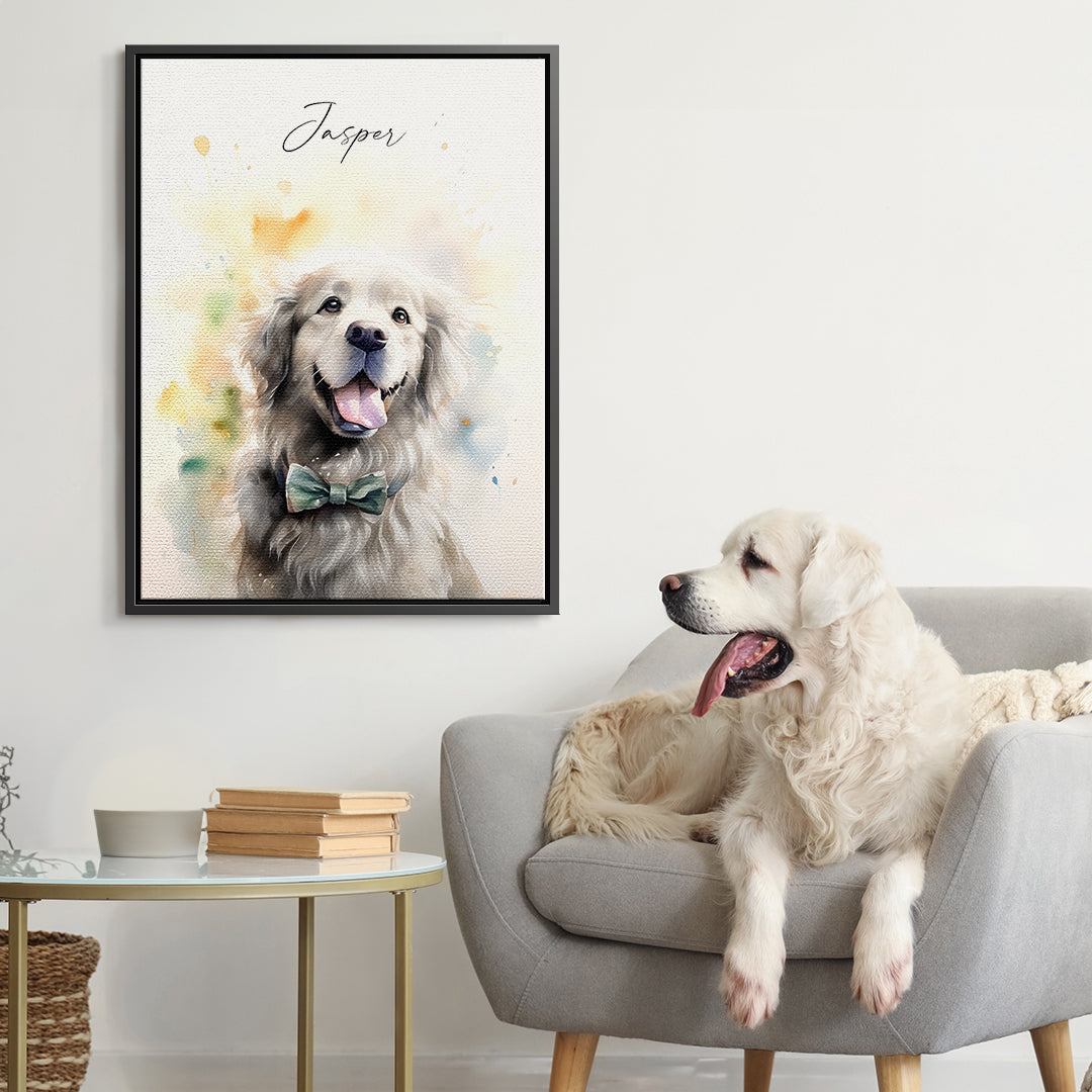 Wasserfarben Haustier Portrait Personalisierbar