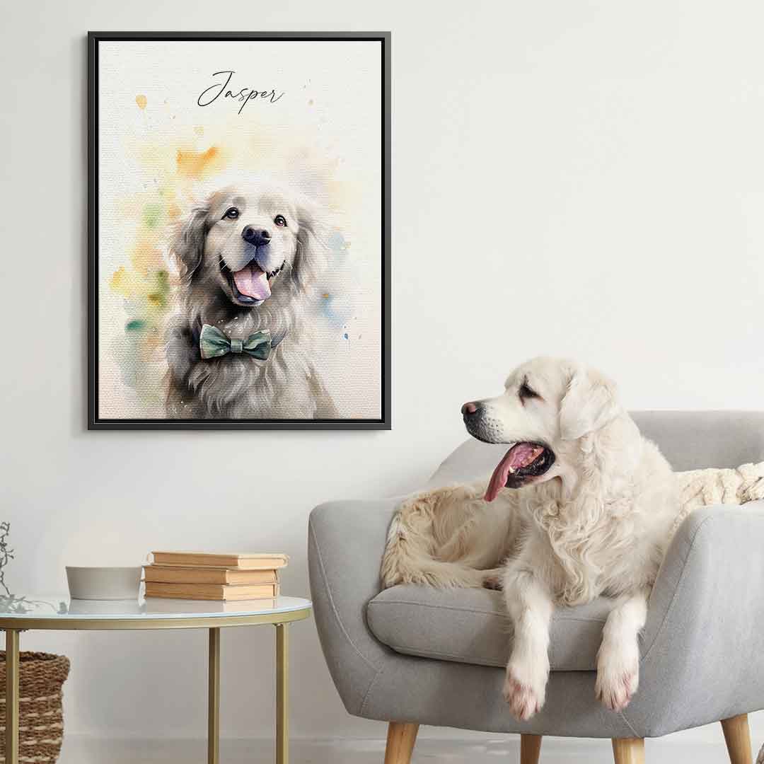 Wasserfarben Haustier Portrait Personalisierbar
