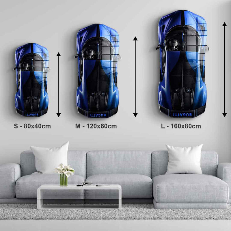 Wandskulptur Bugatti Bolide - Acrylglas