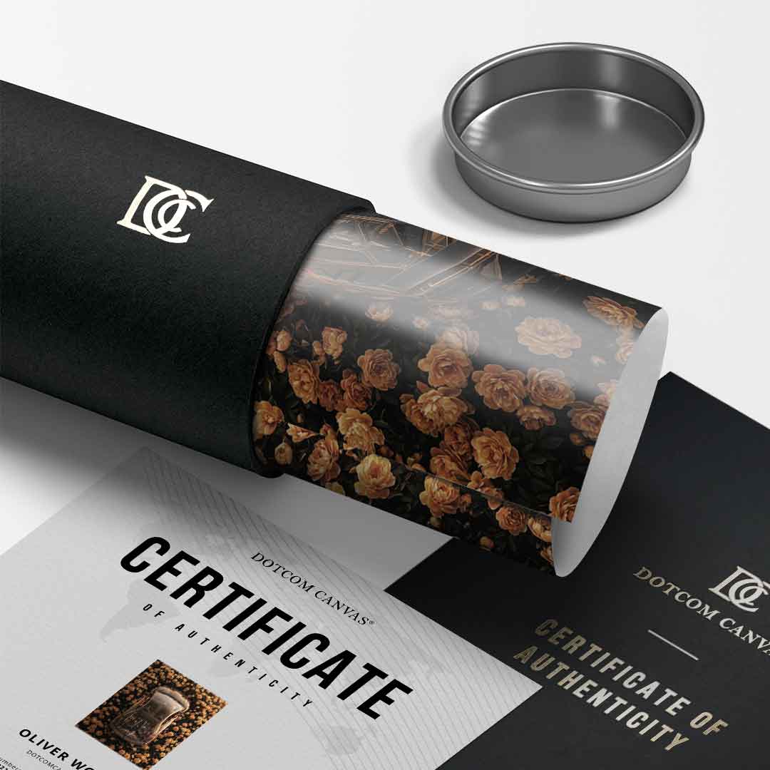 DOTCOMCANVAS® Lamborgini in flowers Poster – Tube Roll
