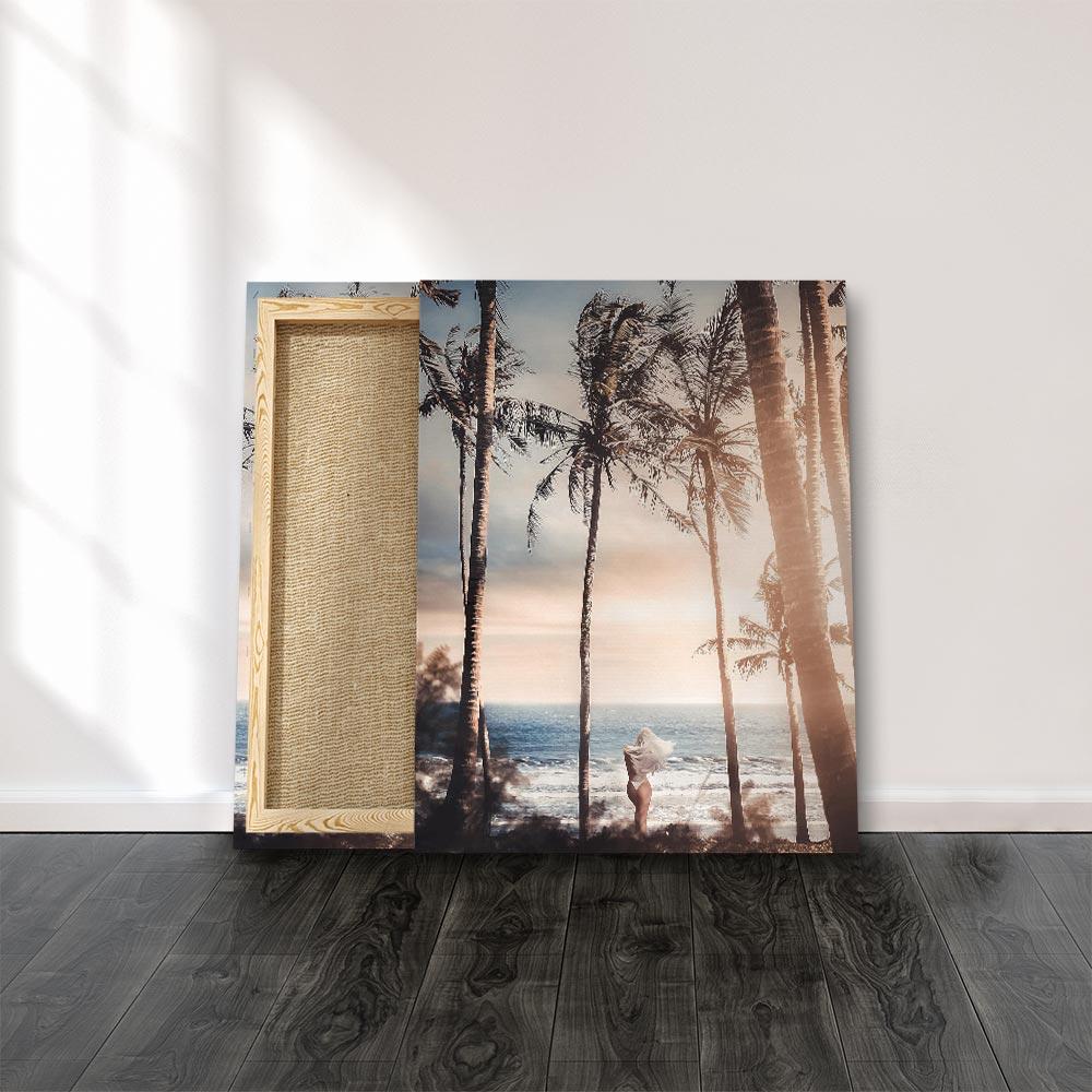Wandbild poster sonnenuntergang insel tropen palmen Tropical Island