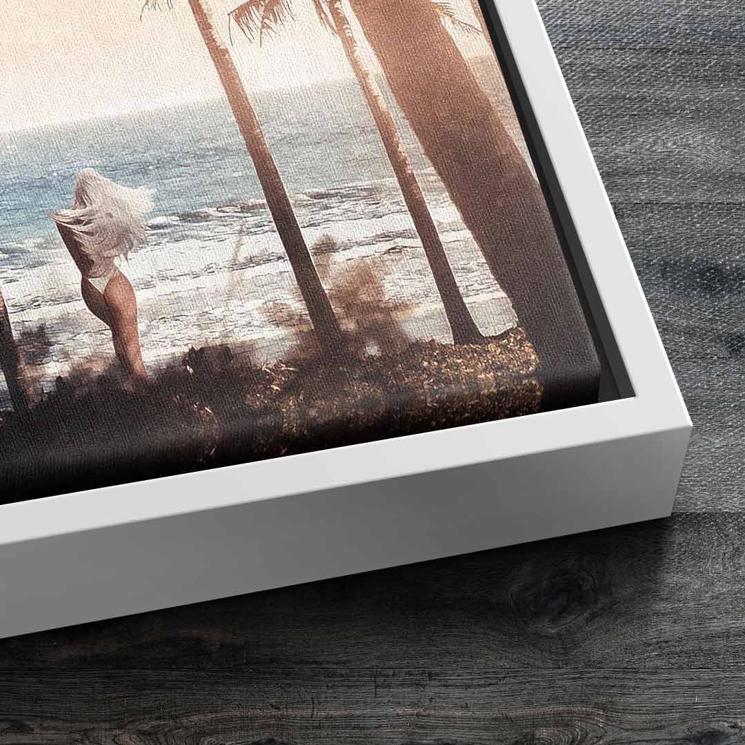 Wandbild poster sonnenuntergang insel tropen palmen Tropical Island