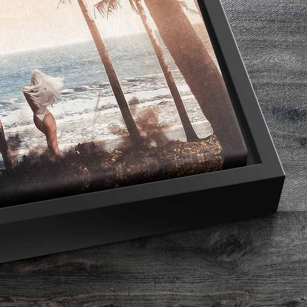 Wandbild poster sonnenuntergang insel tropen palmen Tropical Island