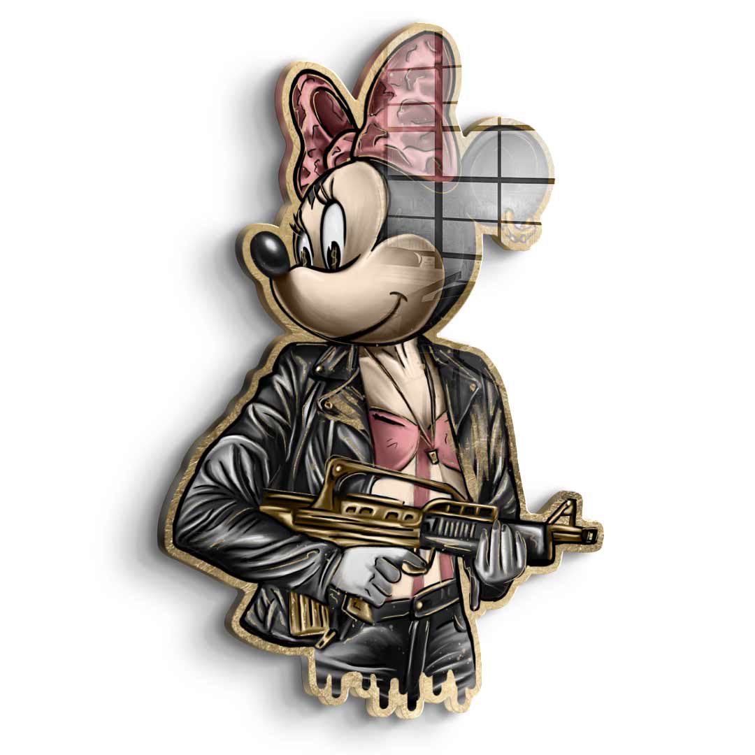 Wandskulptur Gangster Queen - Acrylglas