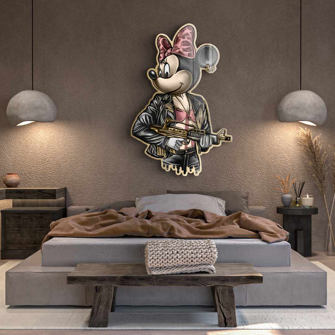 Wandskulptur Gangster Queen - Acrylglas