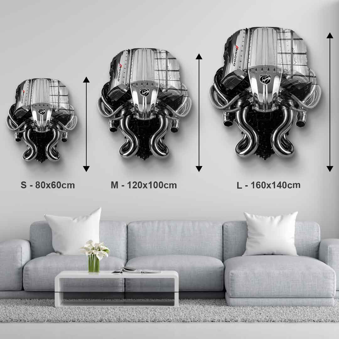 Wandskulptur Dodge Viper V 10 - Acrylglas