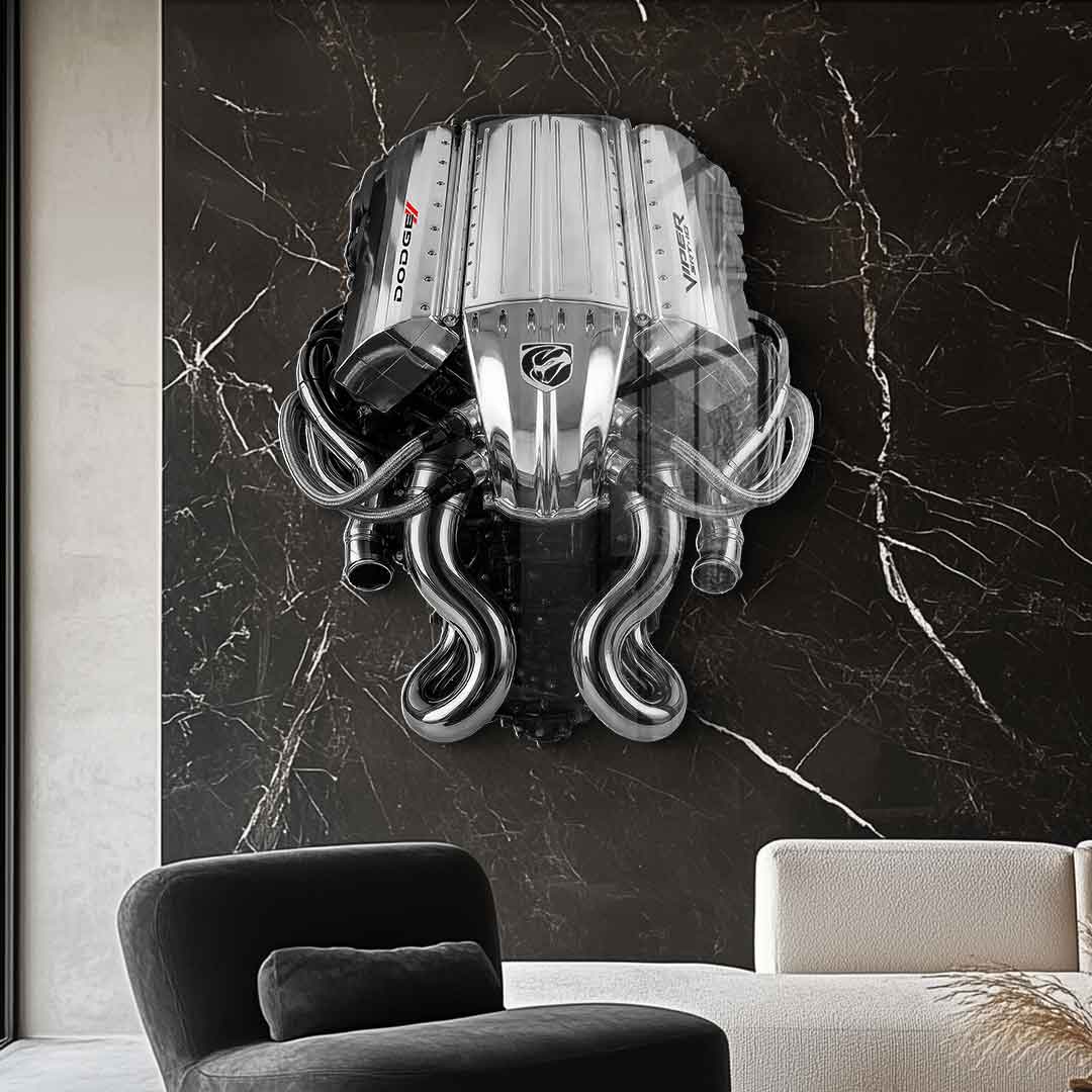 Wall sculpture Dodge Viper V 10 - Acrylic glass