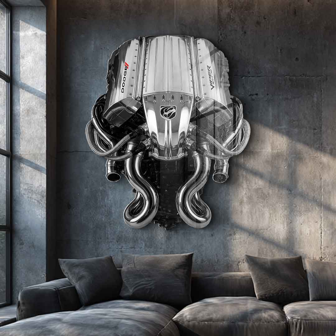 Wall sculpture Dodge Viper V 10 - Acrylic glass