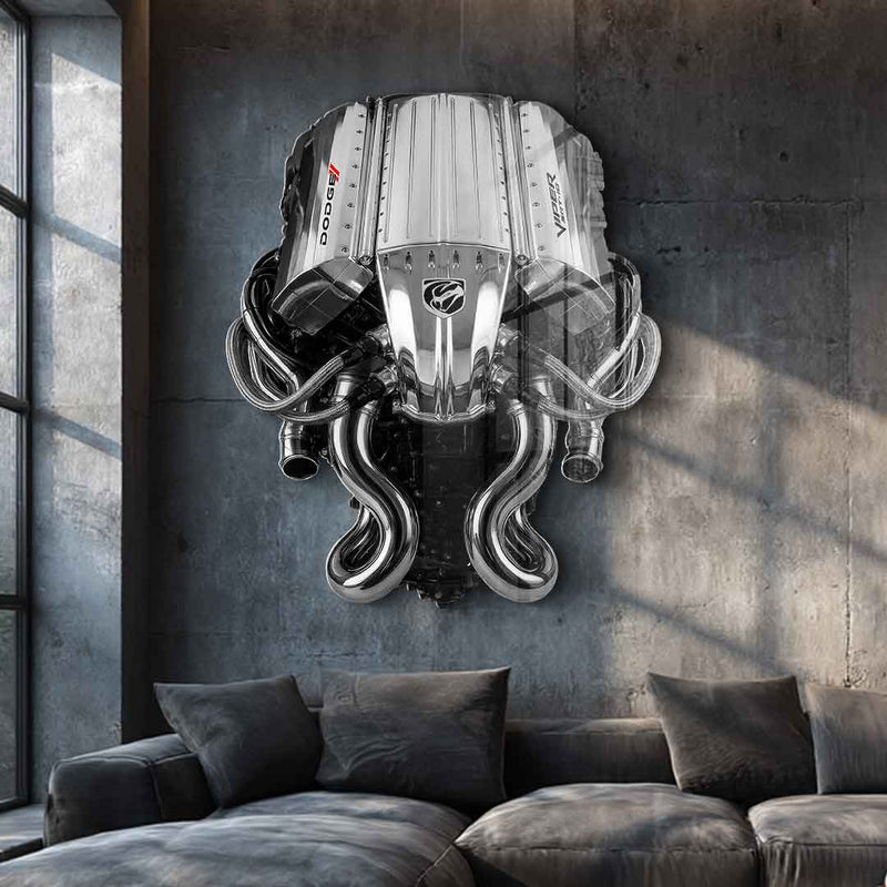 Wandskulptur Dodge Viper V 10 - Acrylglas