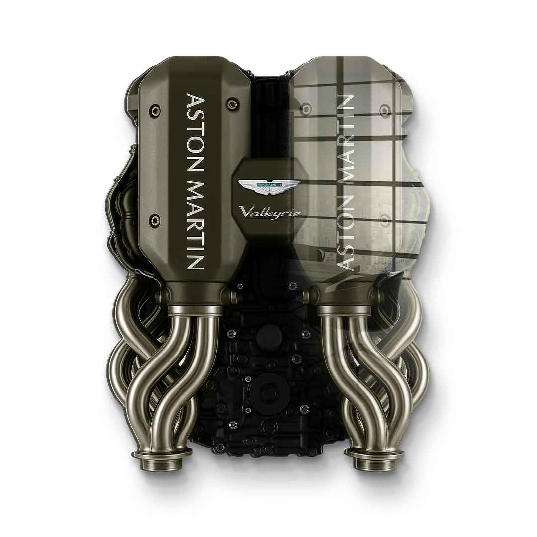 Wall sculpture Aston Martin Engine - acrylic glass