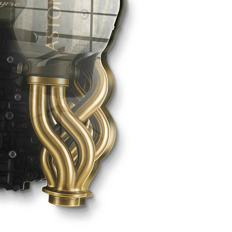 Wandskulptur Aston Martin Engine - Blattgold