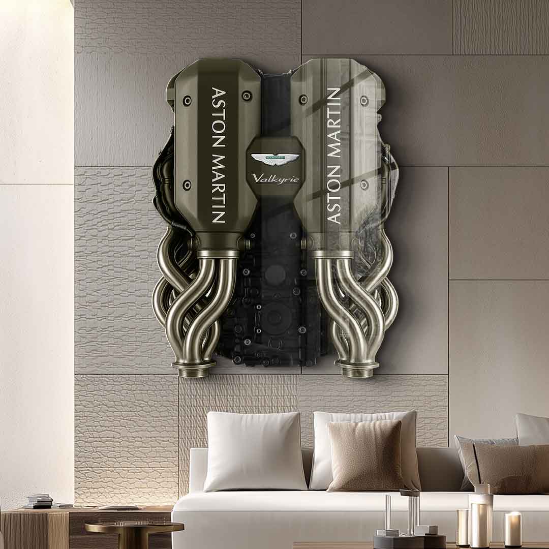 Wall sculpture Aston Martin Engine - acrylic glass
