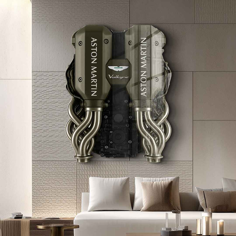 Wandskulptur Aston Martin Engine - Acrylglas