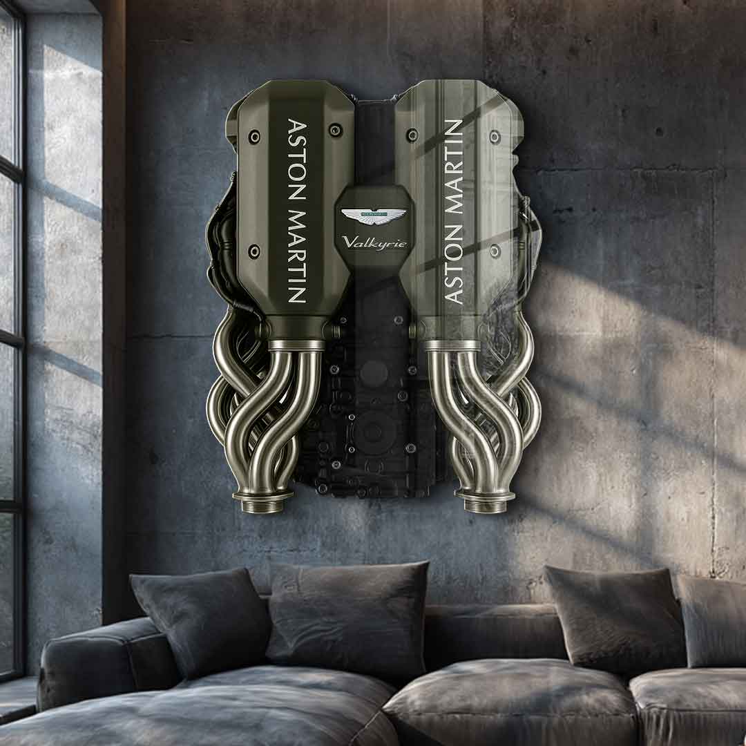 Wall sculpture Aston Martin Engine - Acrylic glass