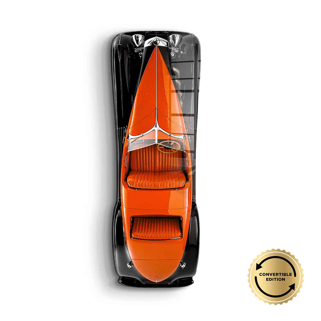 Wandskulptur Bugatti Type 57SC Atlantic - Acrylglas