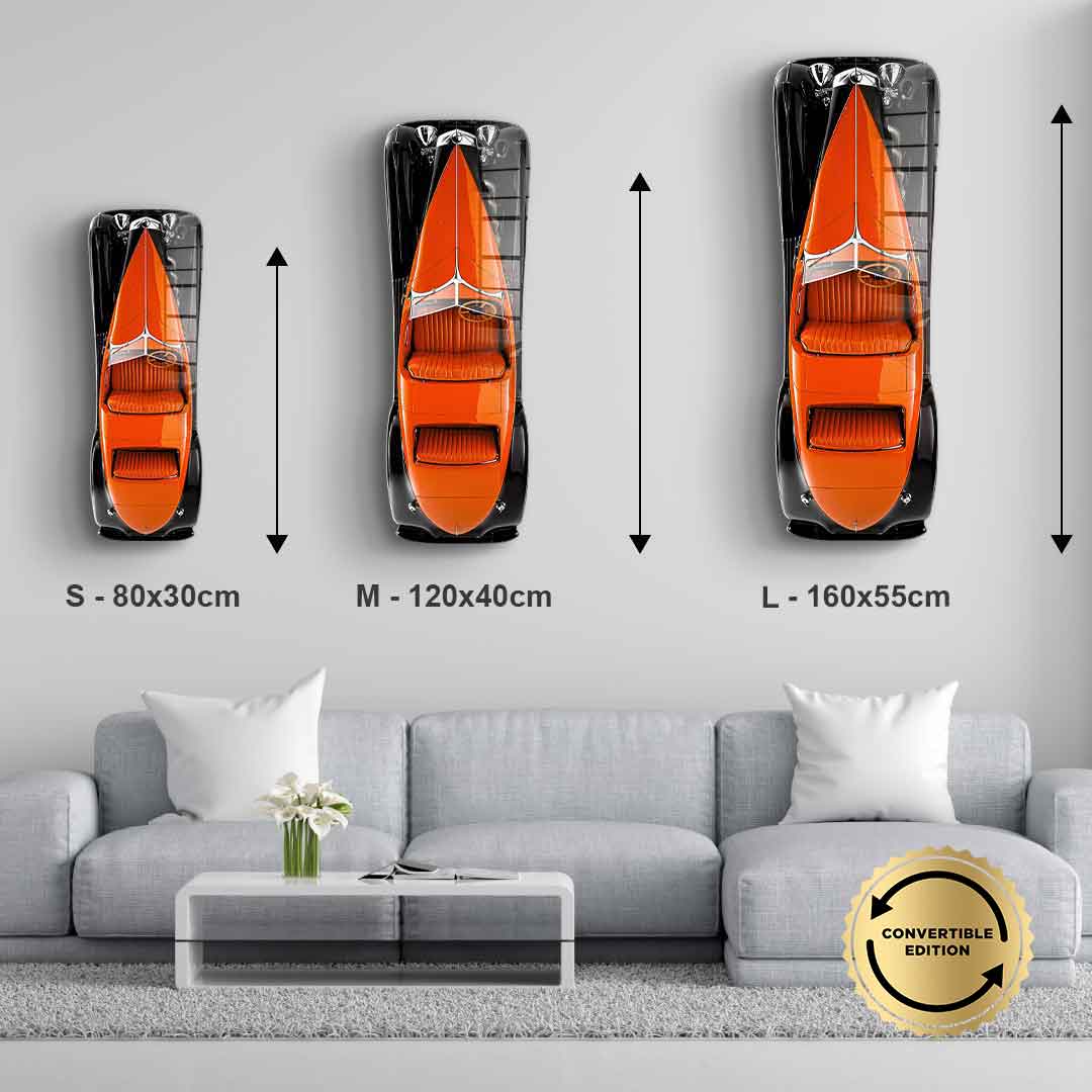 Wandskulptur Bugatti Type 57SC Atlantic - Acrylglas
