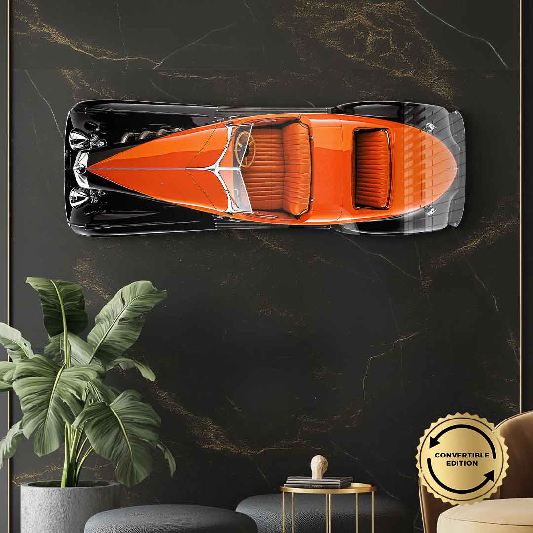 Wandskulptur Bugatti Type 57SC Atlantic - Acrylglas
