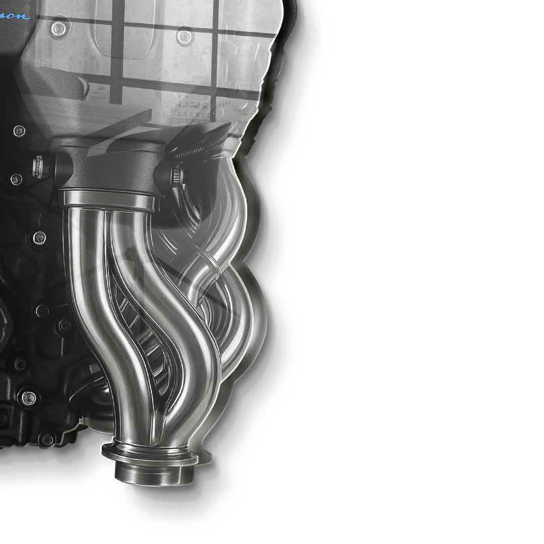 Wandskulptur Bugatti Engine - Acrylglas