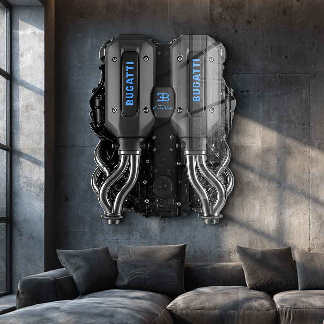 Wall sculpture Bugatti Engine - acrylic glass