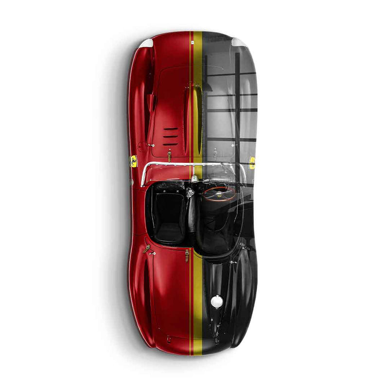 Wandskulptur Ferrari 250 Testa Rossa - Acrylglas