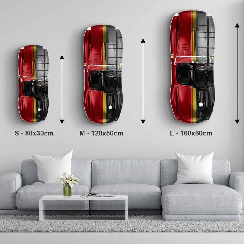 Wandskulptur Ferrari 250 Testa Rossa - Acrylglas