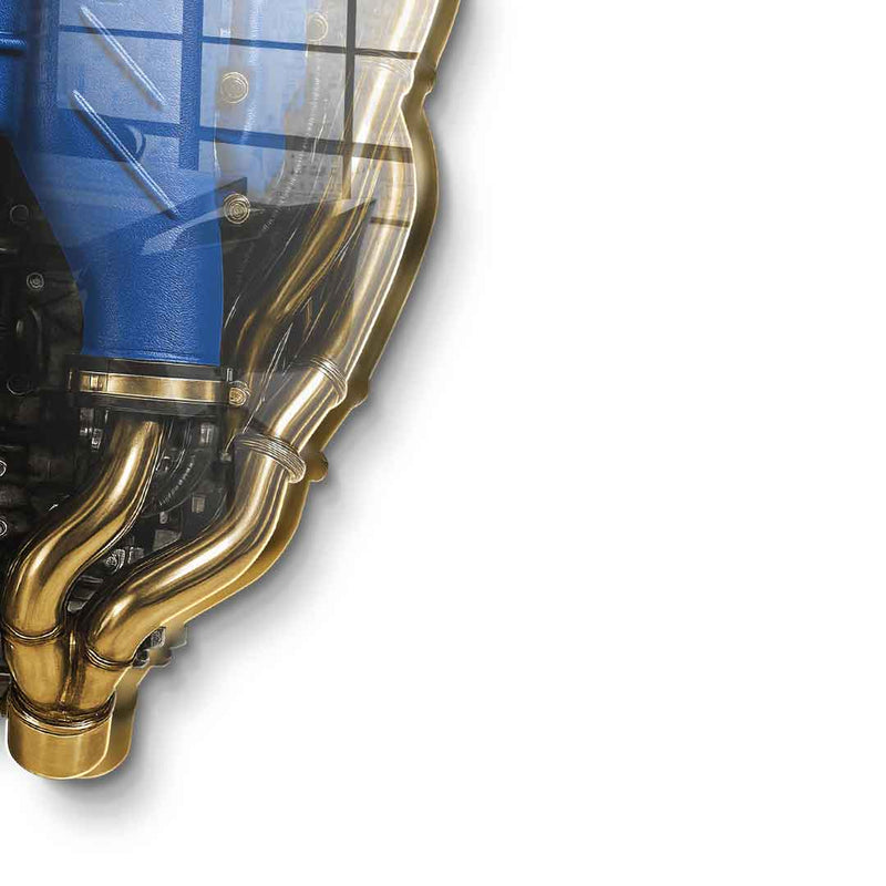 Wandskulptur Ford GT Engine - Blattgold