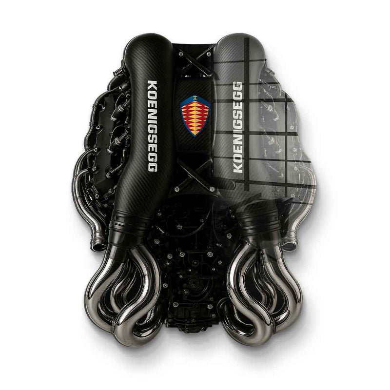 Wandskulptur Koenigsegg Engine - Acrylglas