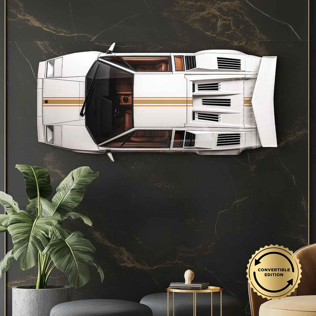 Wall sculpture Lamborghini Countach - Acrylic glass