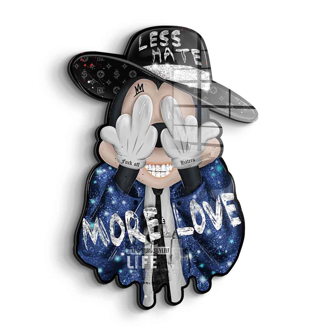 Wall sculpture Less Hate - Acrylic glass