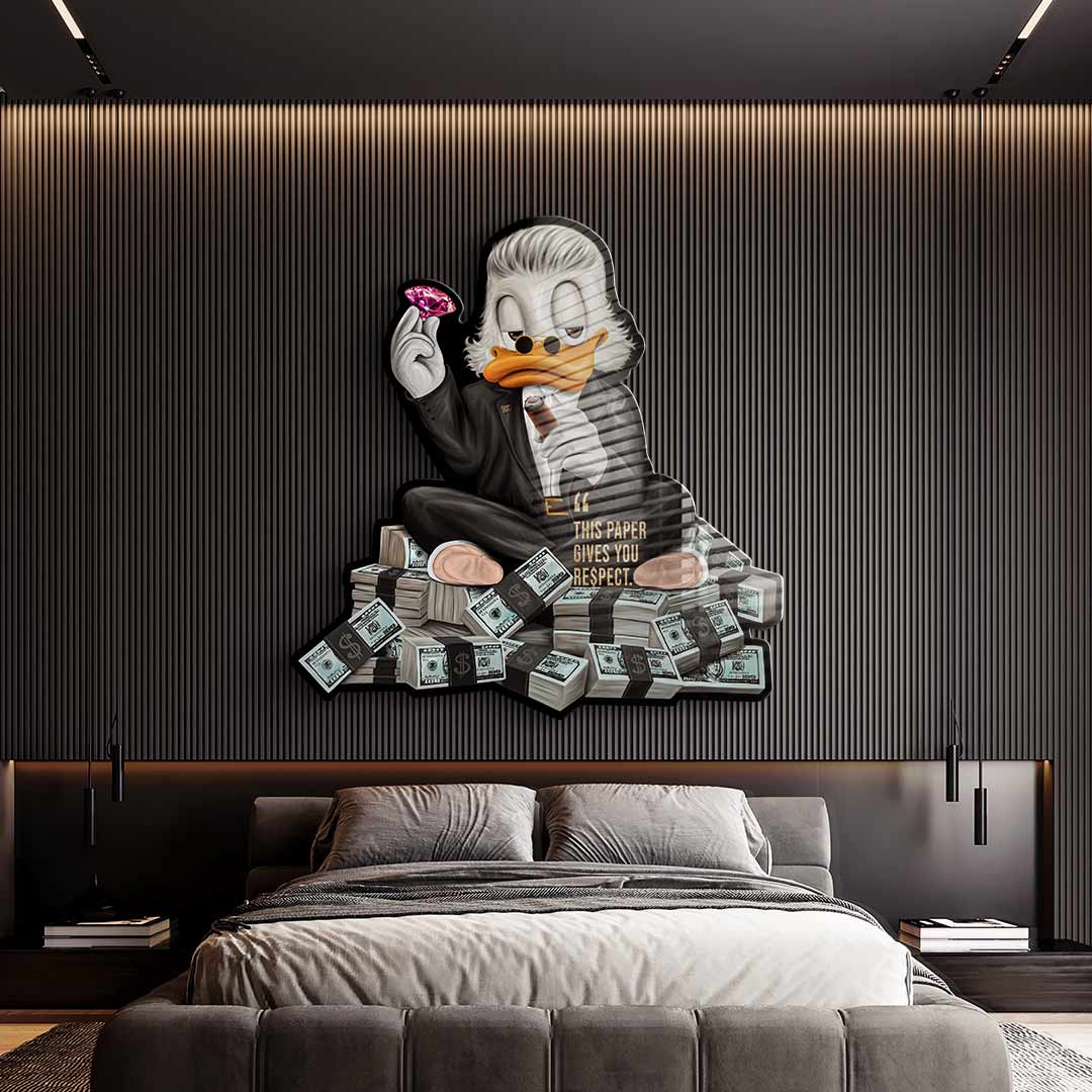 Wall sculpture Mr. RE$PECT - acrylic glass