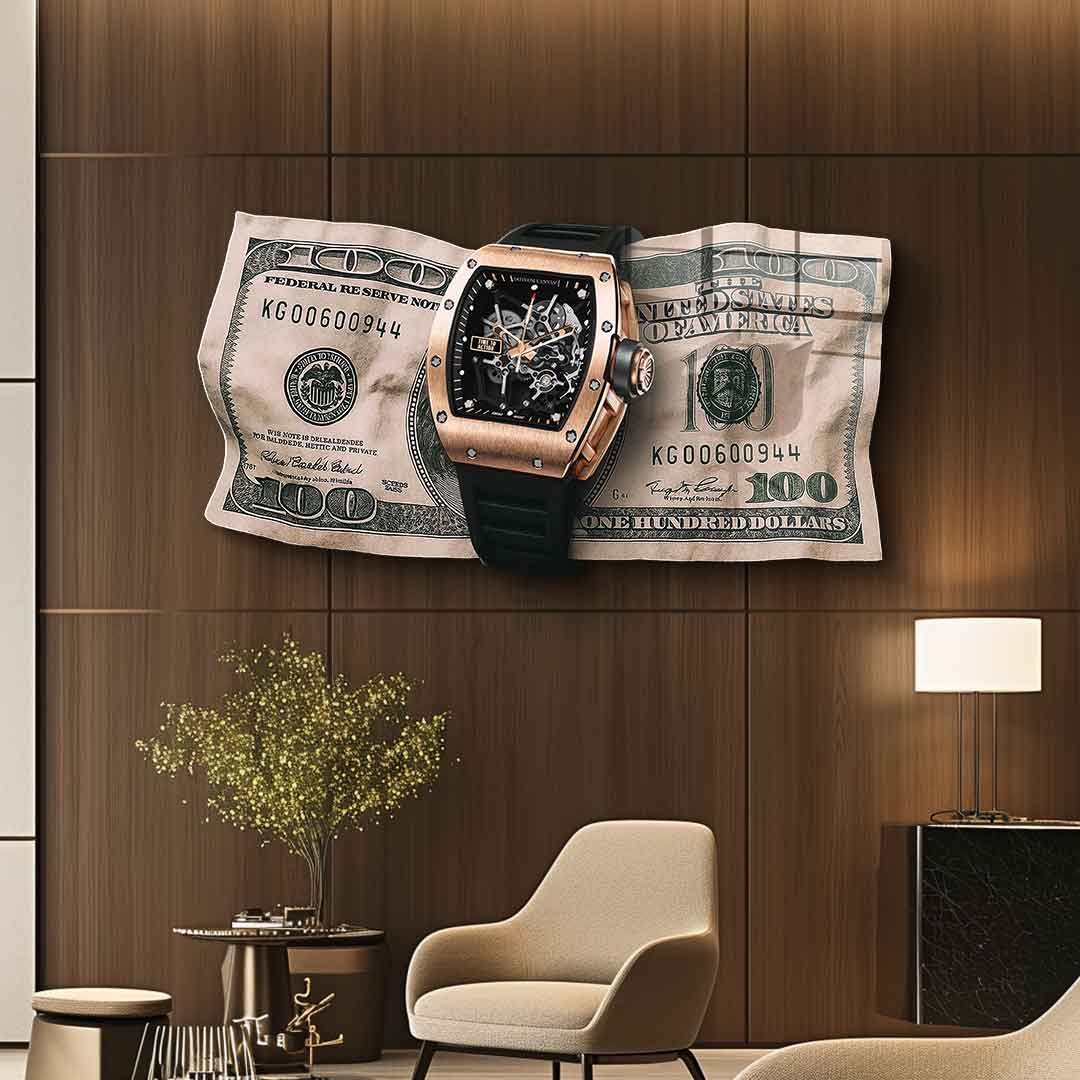 Wall sculpture Time to Action - acrylic glass