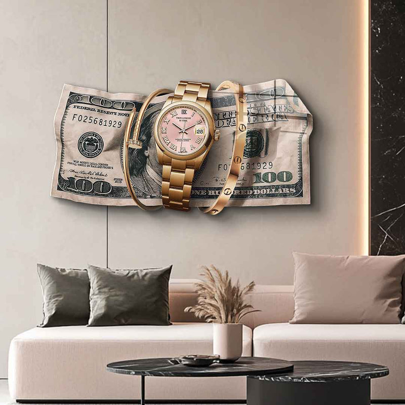 Wandskulptur True Luxury is Time - Acrylglas