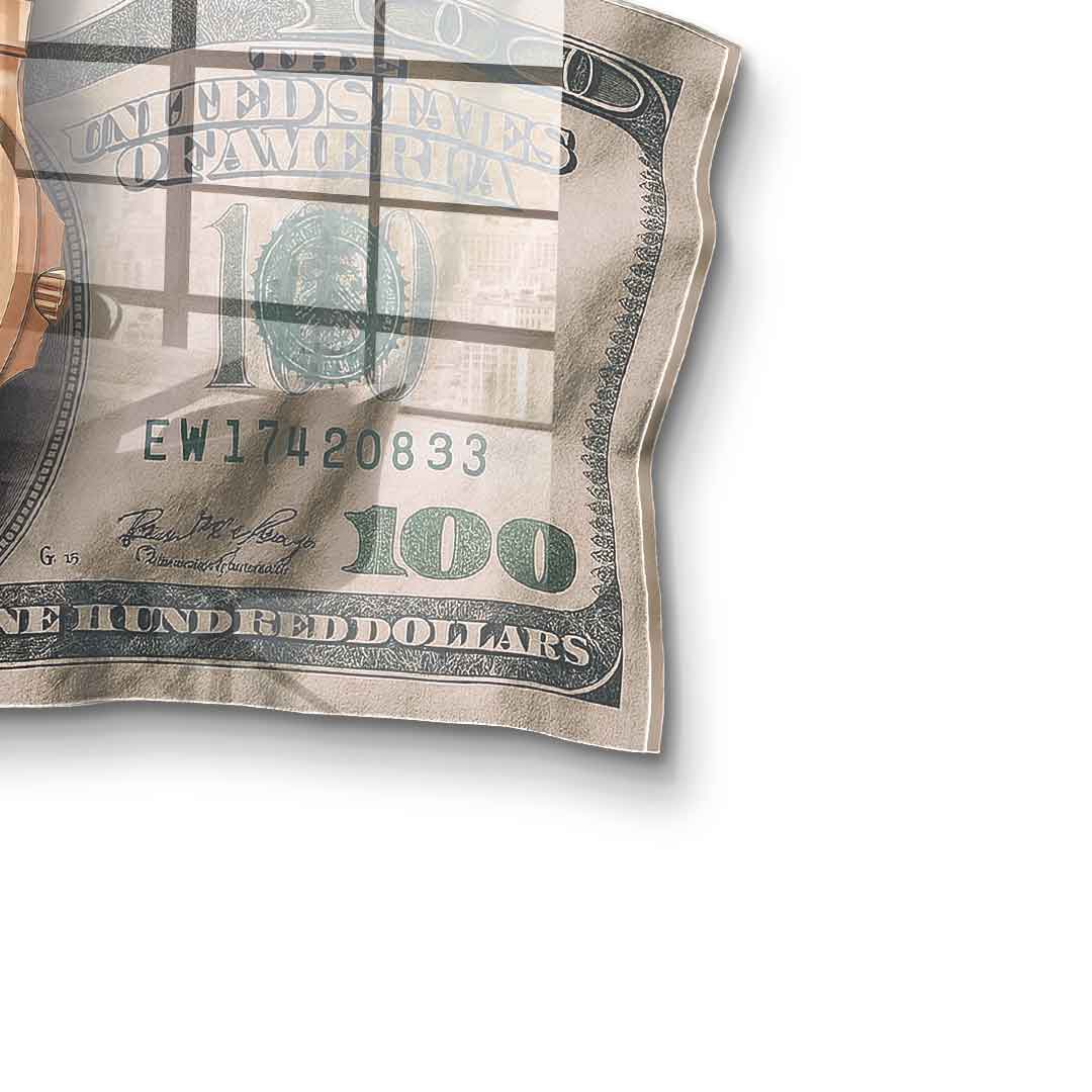 Wandskulptur Wealth is Timing - Acrylglas