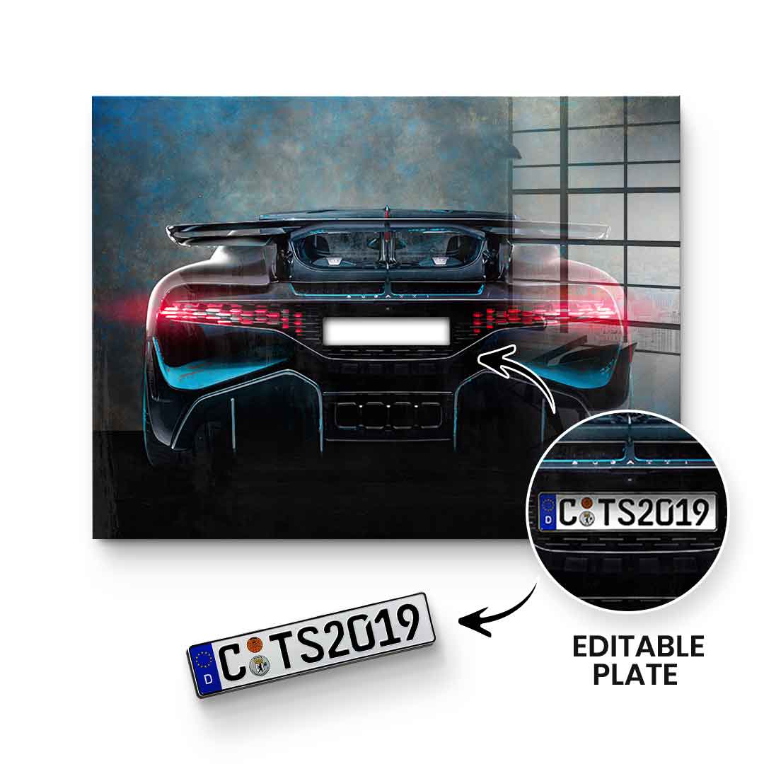 Bugatti Backside - Acrylic glass - customizable