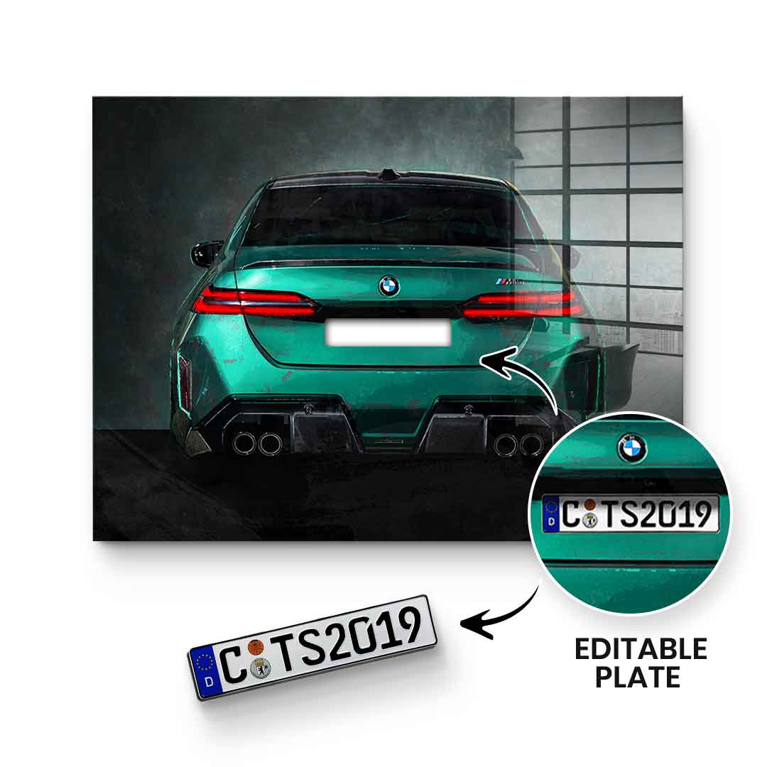 BMW M5 Backside - Acrylic Glass - Customizable