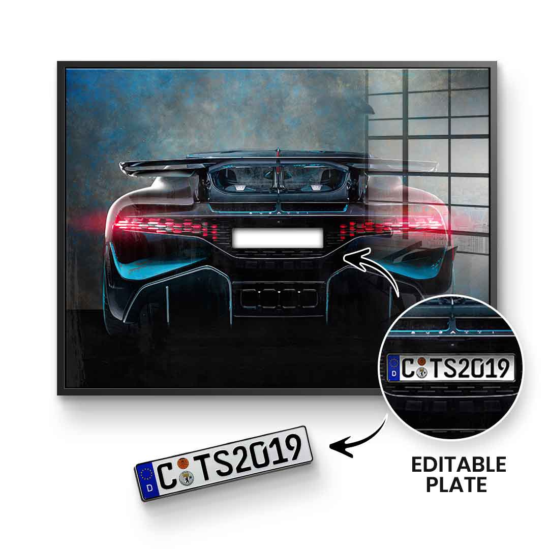 Bugatti Backside - Acrylic glass - customizable