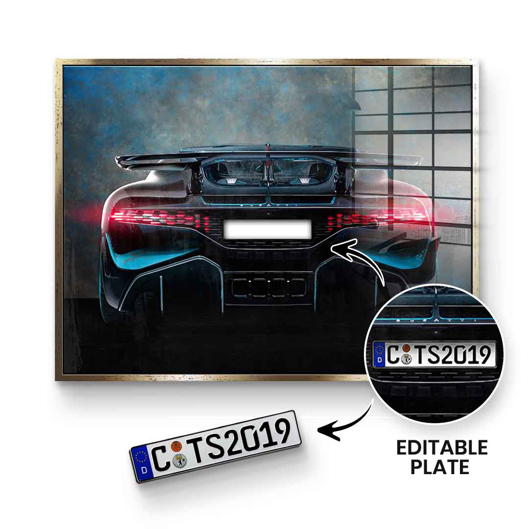 Bugatti Backside - Acrylic glass - customizable
