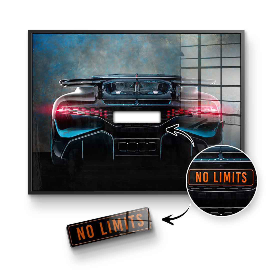 Bugatti Backside - Acrylglas