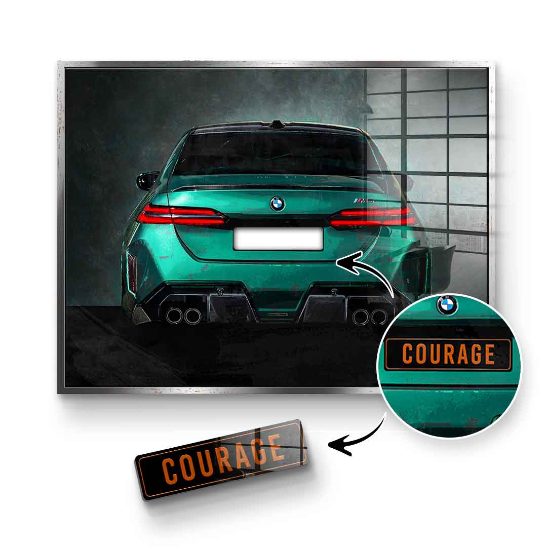 BMW M5 Backside - Acrylglas