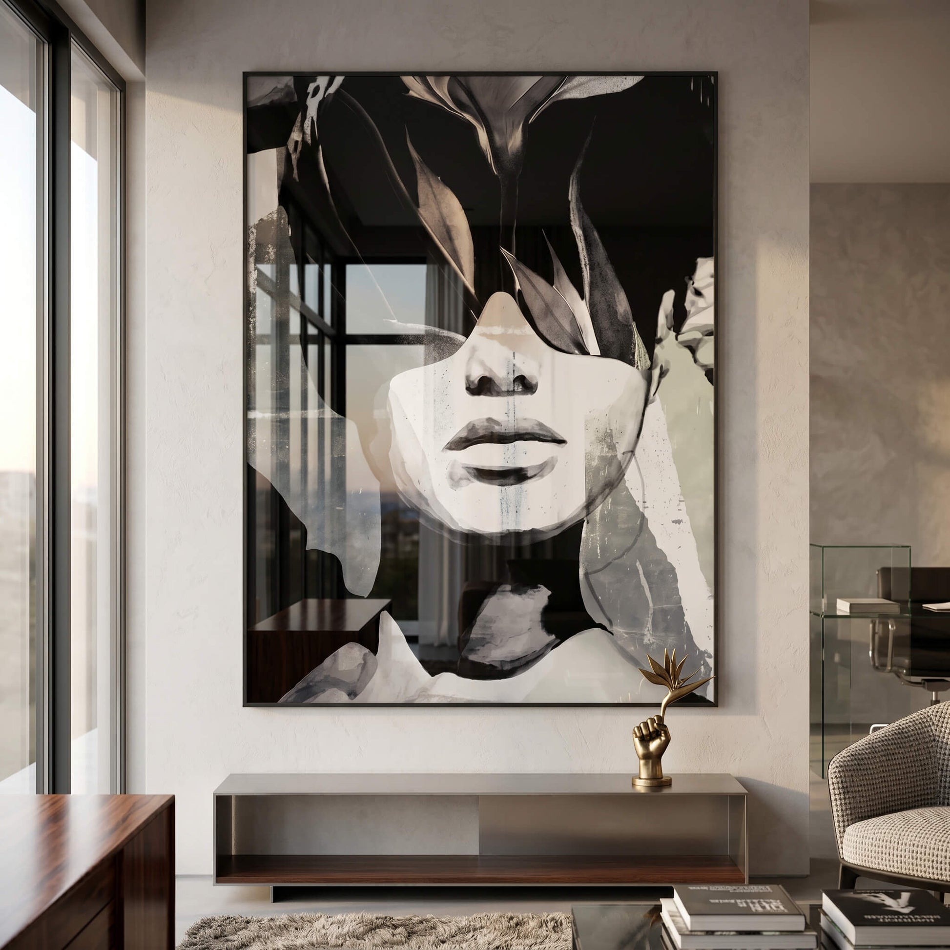 DOTCOMCANVAS® Abstract intergration Acrylglasbild – im Raum