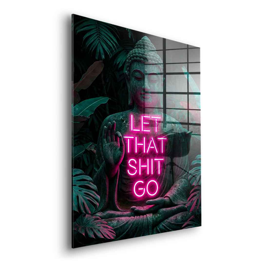 DOTCOMCANVAS® Buddah for Toilett Acrylglasbild – Seitenansicht ohne Rahmen