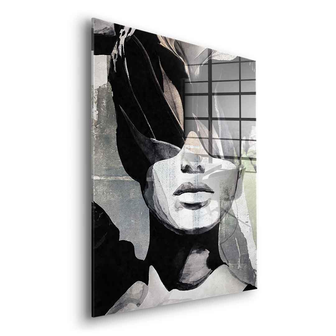 DOTCOMCANVAS® Abstract intergration Acrylglasbild – Seitenansicht ohne Rahmen