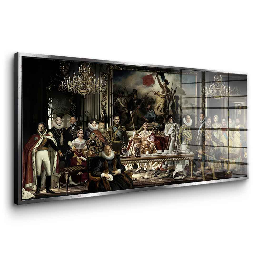 Acrylglas seitlich goldener Rahmen