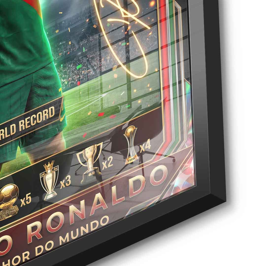 Ronaldo Trade Card Acrylglasbild Detailansicht