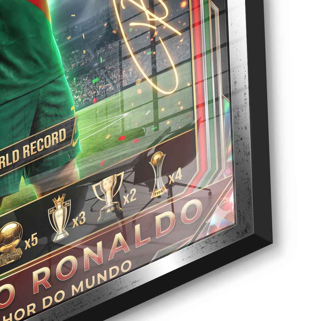Ronaldo Trade Card Acrylglasbild Detailansicht