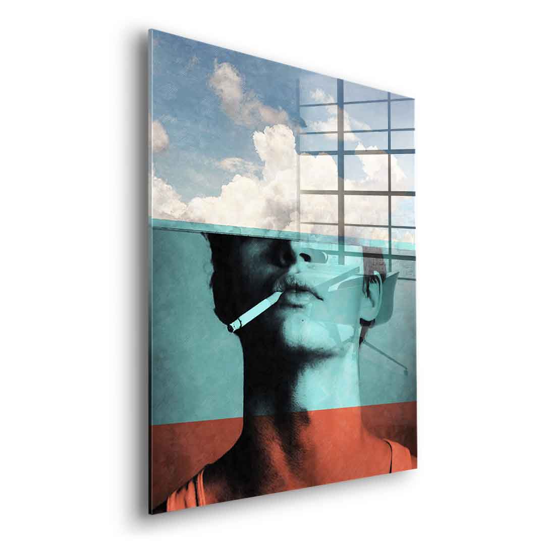 DOTCOMCANVAS® Four layers Acrylglasbild – Seitenansicht ohne Rahmen