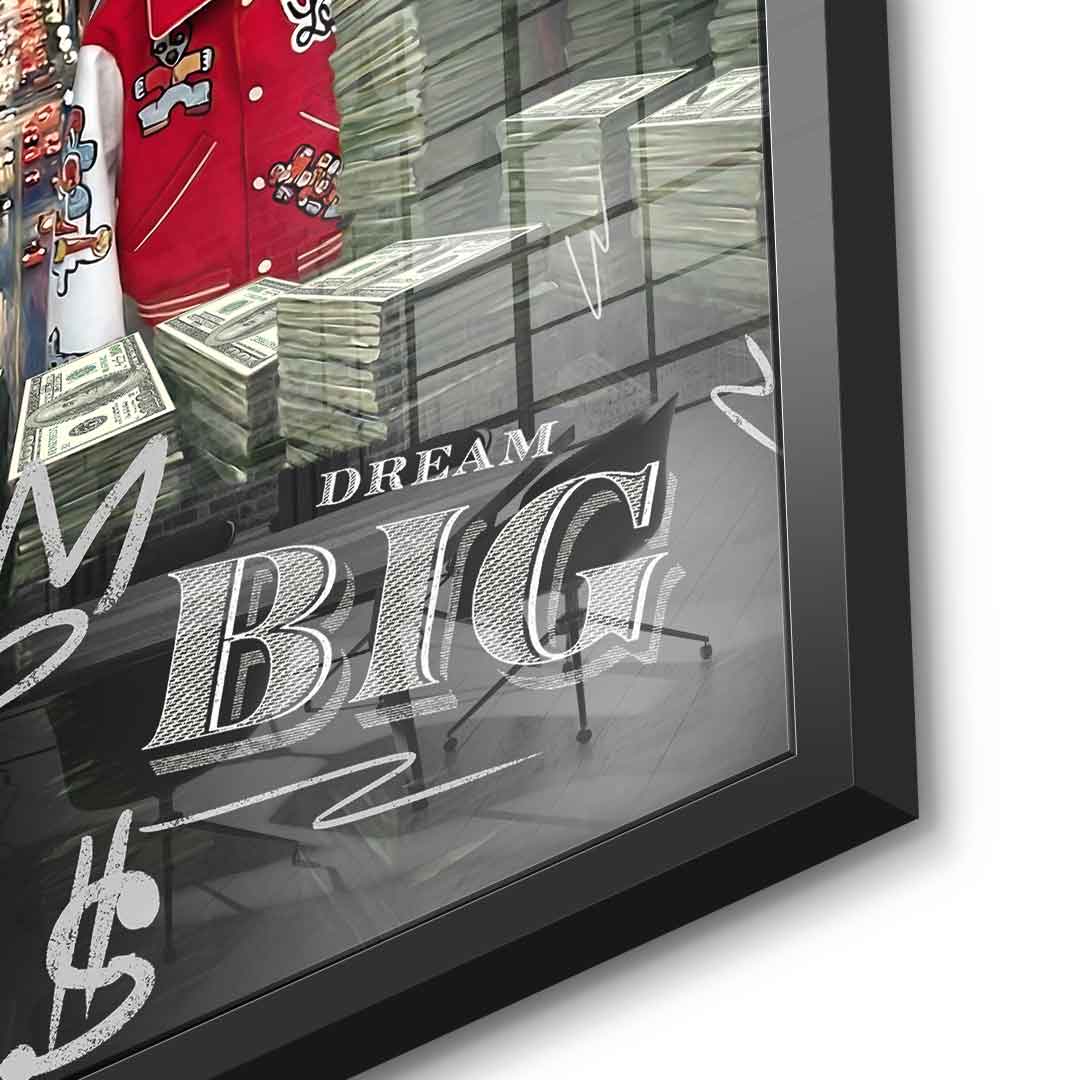 DOTCOMCANVAS® Me & My Bro Acrylglasbild – Detailansicht schwarzer Rahmen